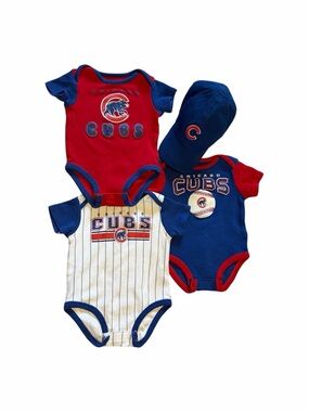 Chicago Cubs 3 Piece Onesie & Hat Package 🔴🔵⚾️3/6 Months